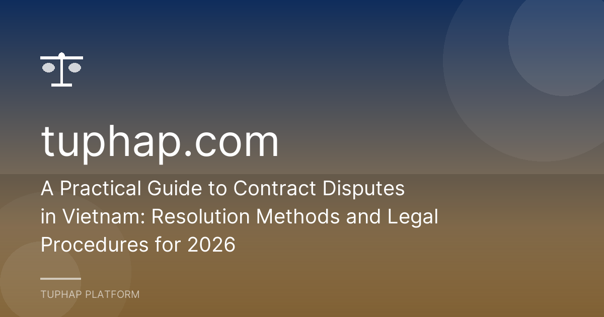 A Practical Guide to Contract Disputes in Vietnam: Resolution Methods and Legal Procedures for 2026