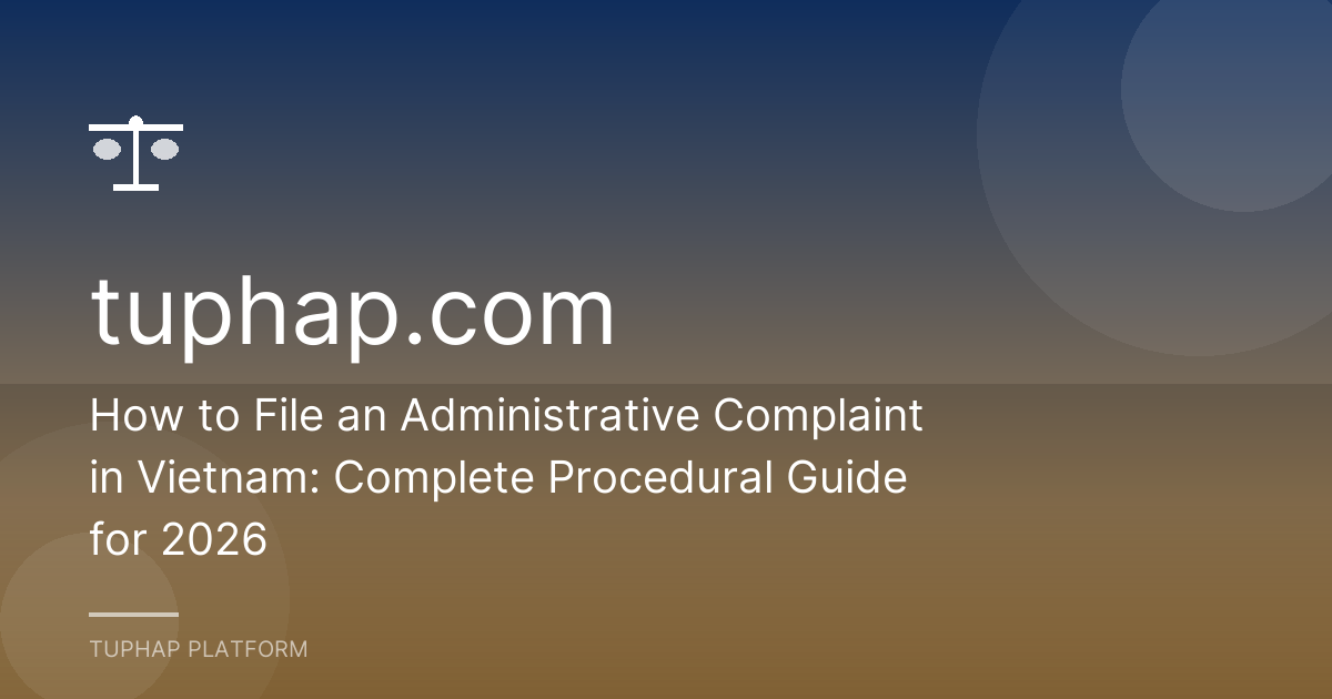 How to File an Administrative Complaint in Vietnam: Complete Procedural Guide for 2026