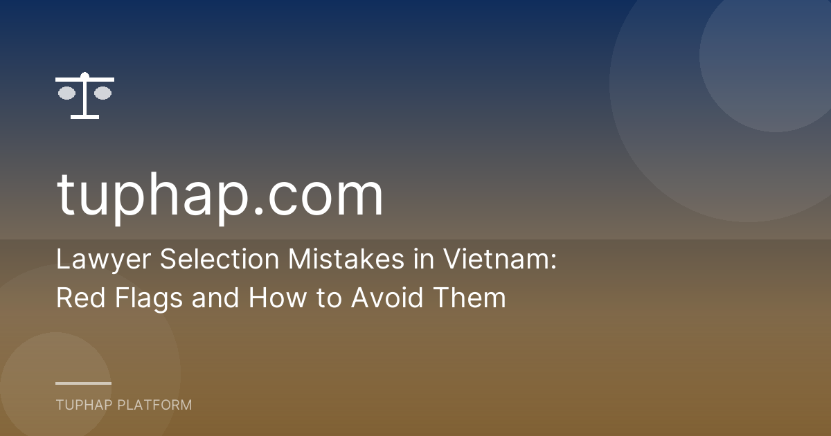 Lawyer Selection Mistakes in Vietnam: Red Flags and How to Avoid Them